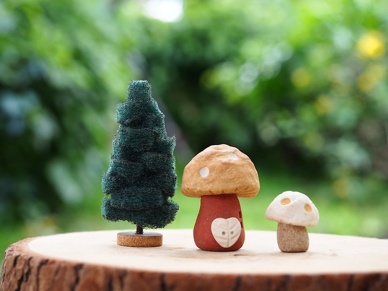 [Mushroom village Mushroom Village] super cute mushroom house (parent 1 big 1 small / 2 group) orders made - ของวางตกแต่ง - วัสดุอื่นๆ 