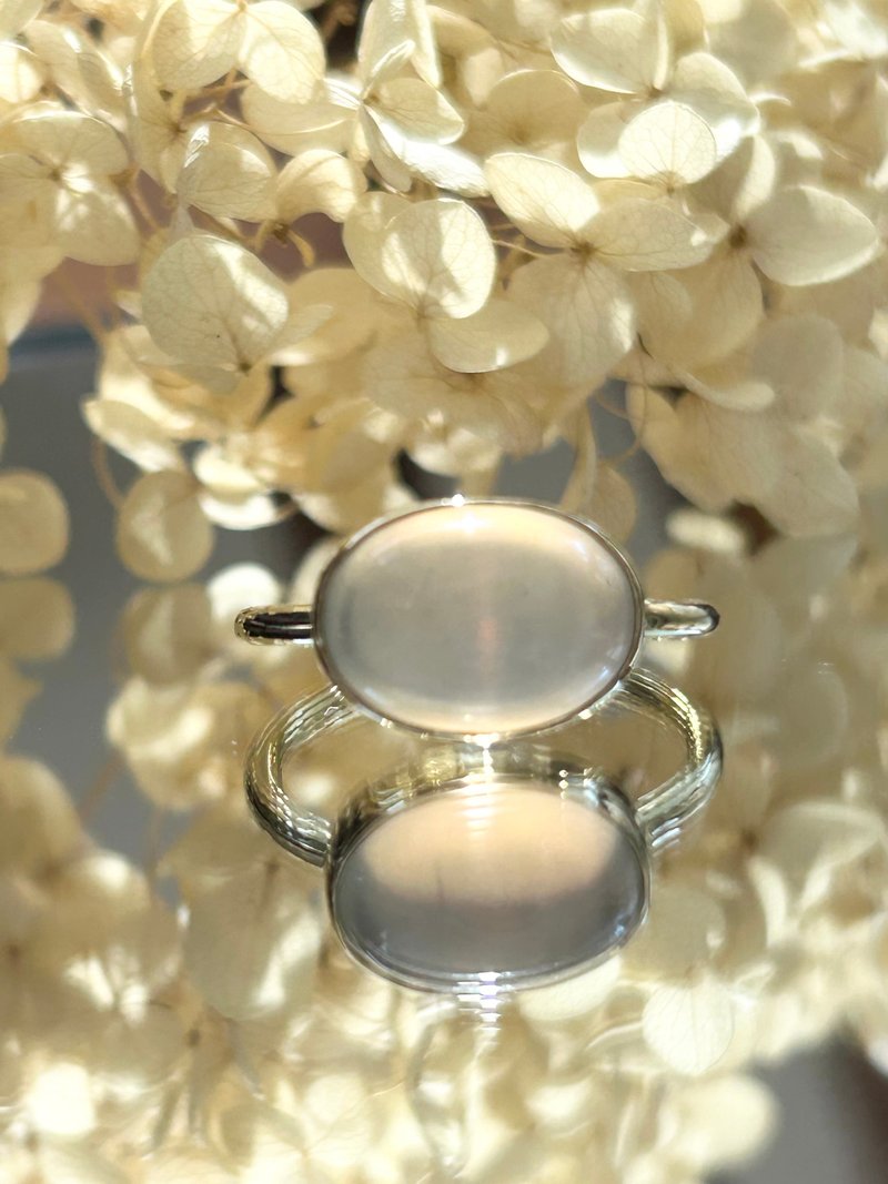 リング「white shell × smokyquartz」 - 戒指 - 其他金屬 