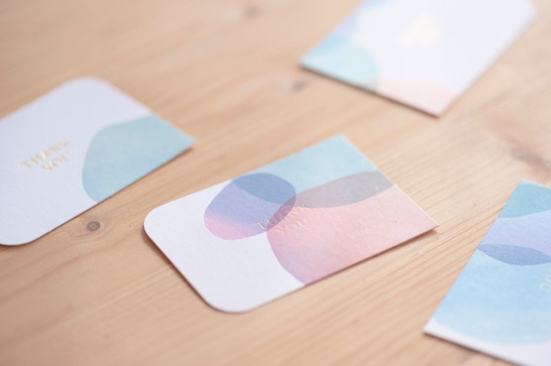 Bronzing DIY four-fold small card-thank you card (material package) | Print-On good friend, card - การ์ด/โปสการ์ด - กระดาษ สีทอง