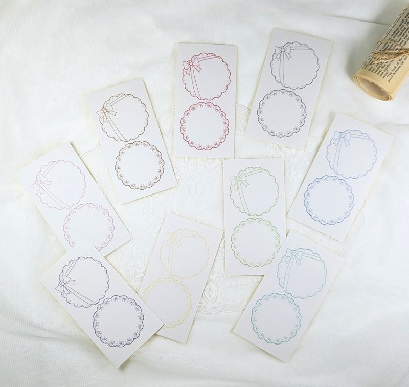 Ribbon Doily Sticker Part 2 - 貼紙 - 紙 多色