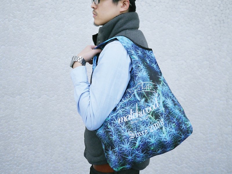 火柴木設計 Matchwood Recycle 環保手提袋 環保購物袋 - 藍色款 - 側背包/斜孭袋 - 其他材質 藍色
