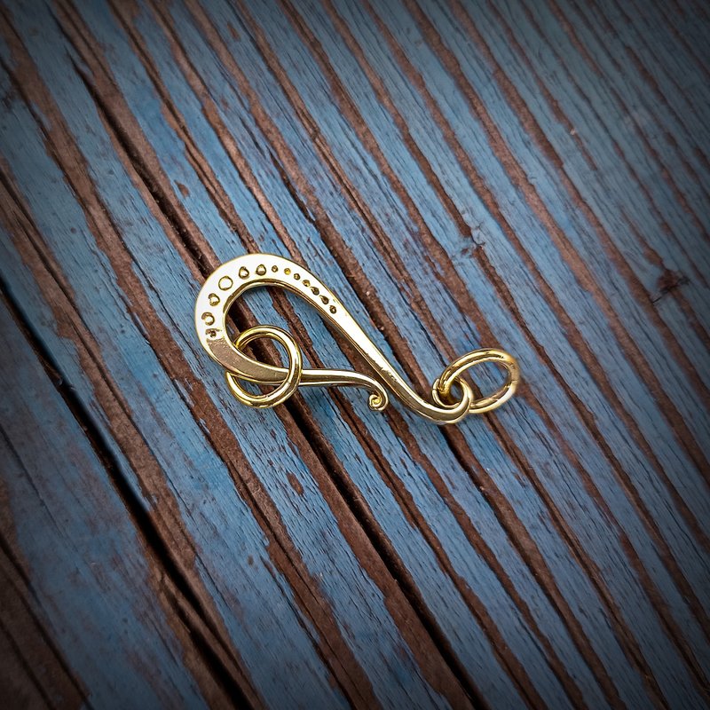 Handmade brass clasp for necklace,handmade Hook lock for jewellery making,Toggle - 金工/飾品 - 銅/黃銅 金色