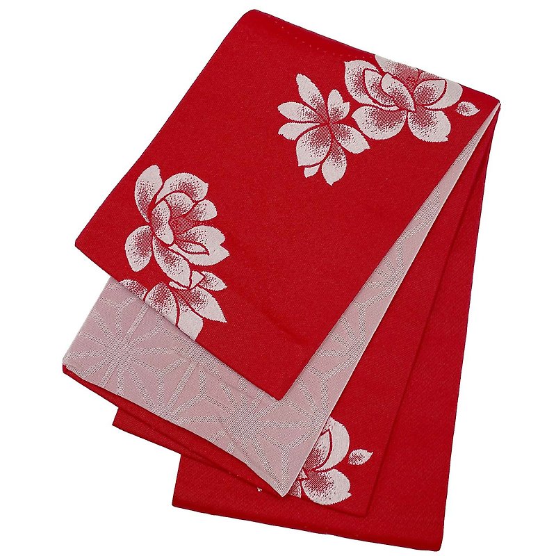 Women's Obi Small Bag Obi Half Width Obi Made in Japan Red - เข็มขัด - วัสดุอื่นๆ สีแดง