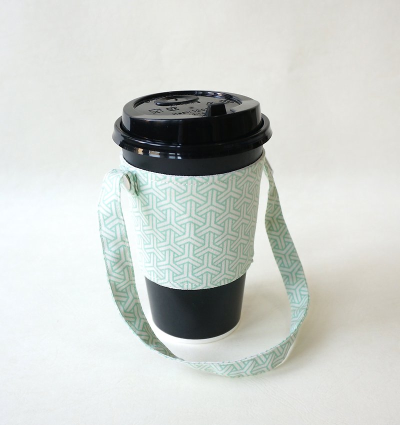 /Maze-Green // Ecobag/Beverage Bag/Cup - Beverage Holders & Bags - Cotton & Hemp Green