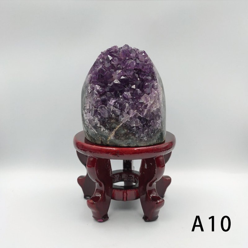 Lucky Amethyst Town (with bottom seat)-A total of 9 marriage puzzles and Feng Shui ornaments - ของวางตกแต่ง - วัสดุอื่นๆ สีม่วง