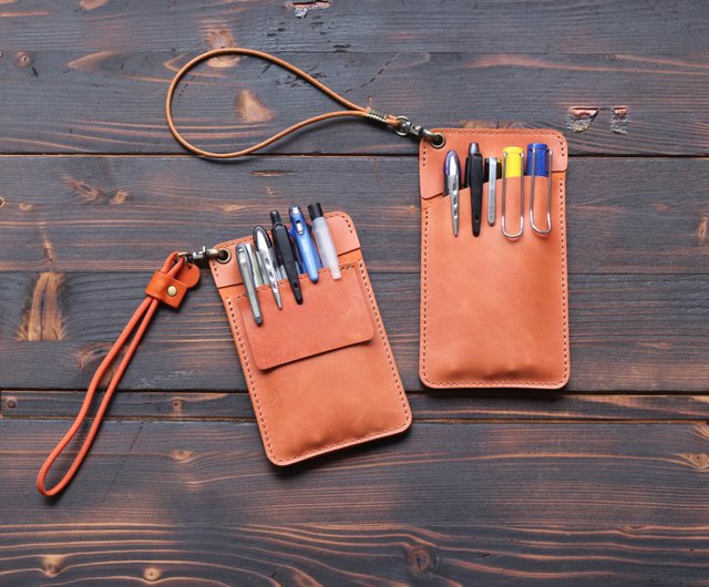 Leather Doctor Gown Pencil Case│Pocket Pen Case│Orange Brown - Shop  Alpenglow Atelier. Pencil Cases - Pinkoi