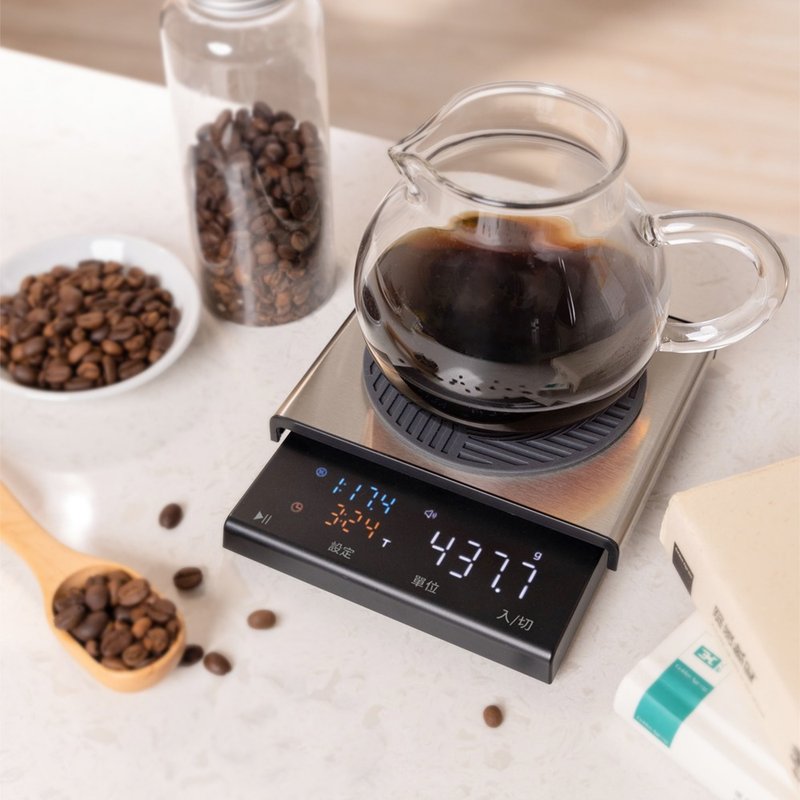 WAY powder-to-water ratio coffee cooking scale (JY-CFS401 electronic scale/timing scale/baking scale/TCM scale/tea - Other Small Appliances - Other Metals Black