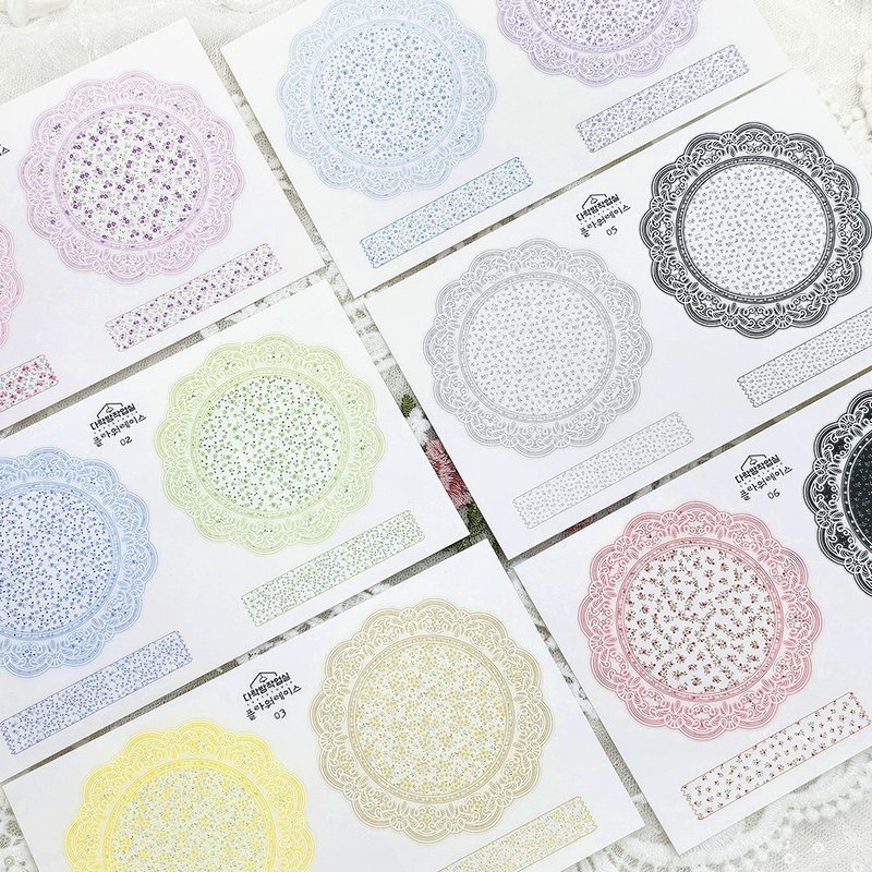 :Flower lace (6 types): Card paper - 信封/信紙 - 紙 