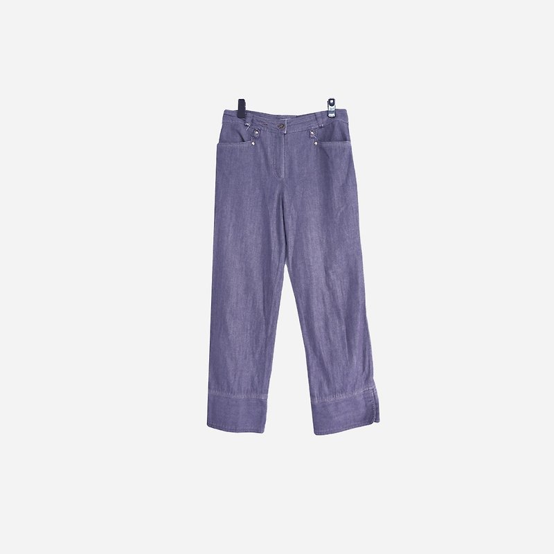 脫臼古著 / 藍紫牛仔褲 no.814 vintage - 闊腳褲/長褲 - 棉．麻 藍色
