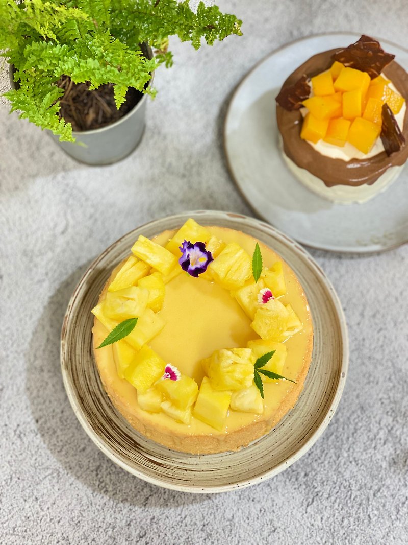 Tuxedo Cat Handmade Tassi Peekaboo - Passion Fruit Pineapple Chiffon Cake - เค้กและของหวาน - อาหารสด 