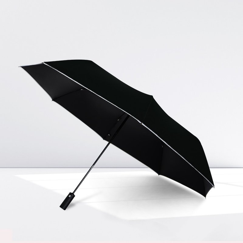 TDN反光防回彈降溫自動開收傘 超大抗UV自動雨傘(時尚黑) - 雨傘/雨衣 - 防水材質 黑色