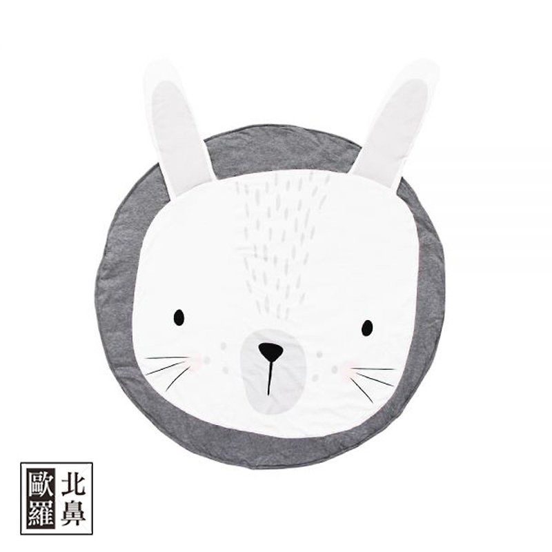 Mister Fly Baby Animal Shape Game Pad - Grey Bunny - Crawling Pads & Play Mats - Cotton & Hemp 