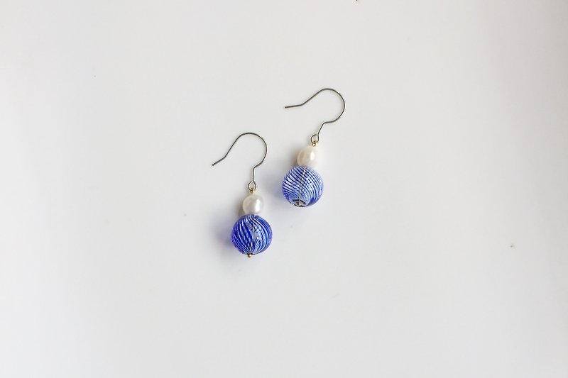 Dreamer Pearl Blue Bubble Stud Earrings - Earrings & Clip-ons - Other Metals Blue