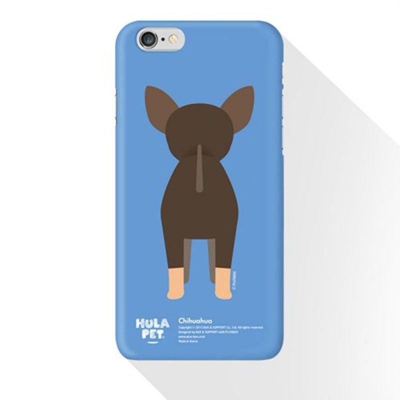 HULA PET MOBILE CASE BACK VERSION CHIHUAHUA (8) - Phone Cases - Plastic Blue