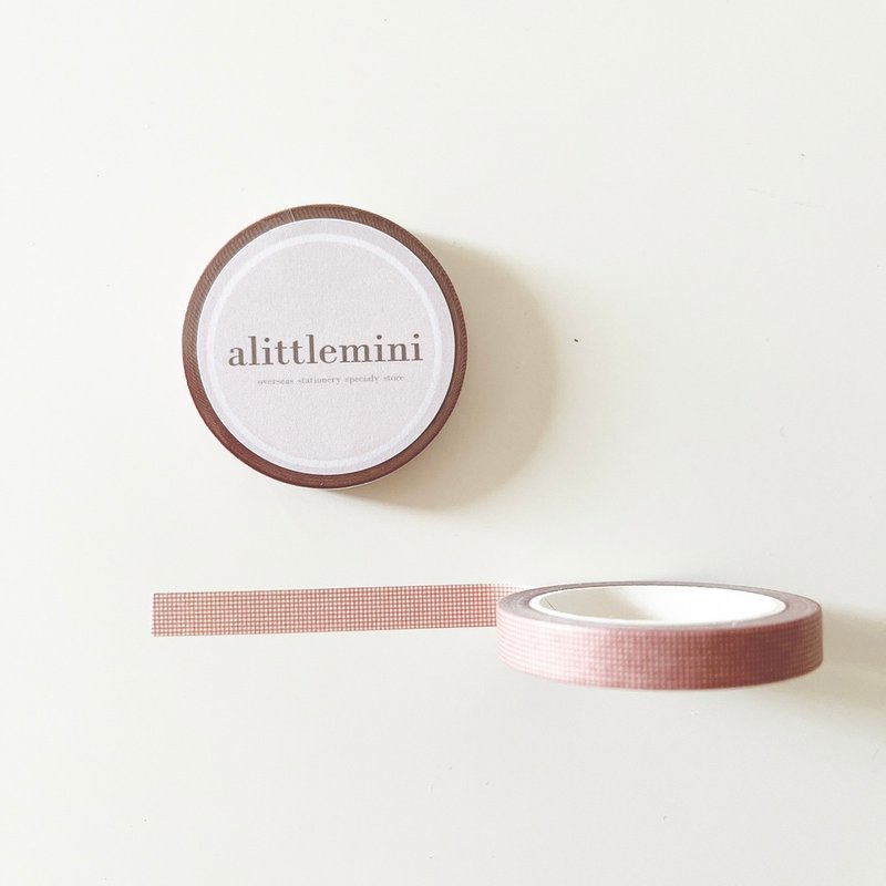 alittlemini 　７mm maskingtape　redbrown - 紙膠帶/和紙/PET - 紙 白色