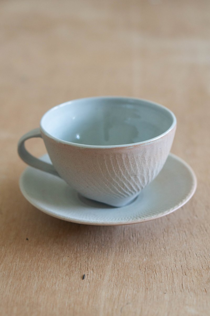 裸色咖啡杯盤組 - 咖啡杯/馬克杯 - 瓷 粉紅色