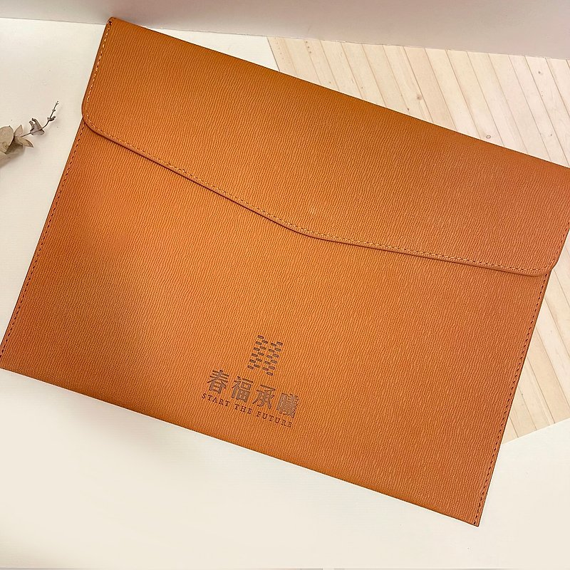 [Shi Design-Customized] Business single-layer leather briefcase/folder - Folders & Binders - Faux Leather 