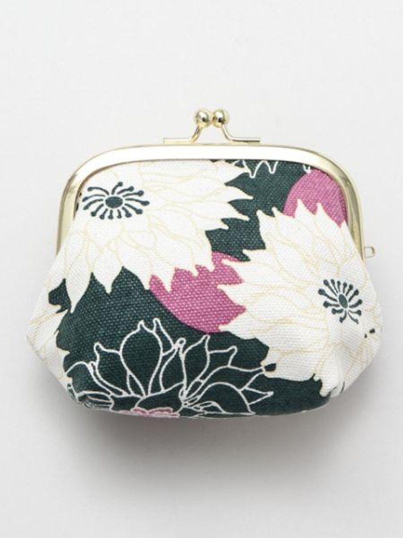 Floral Pattern GAMAGUCHI Pouch - Handbags & Totes - Other Materials 