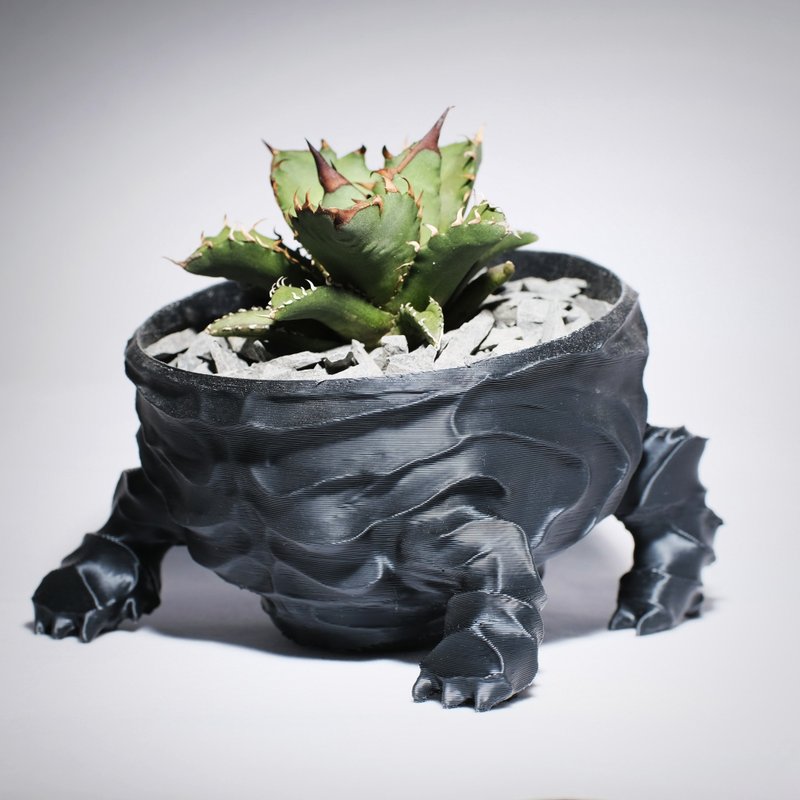 Punk Chinese Lion Plant Pot 3D Printed Pot Original Design Pot Succulent Pot - Plants - Plastic 