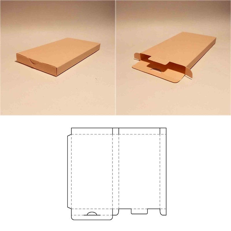 Flat box template, thin box, narrow box, SVG, PDF, Cricut, Silhouette, 8.5x11 - Graphic Templates - Other Materials 