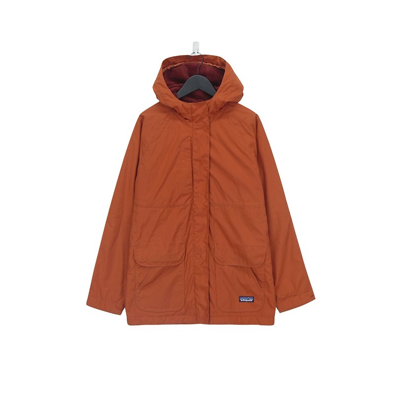 A‧PRANK :DOLLY :: 復古著VINTAGE品牌Patagonia橘紅色連帽刷毛尼龍外套(J712013) - 男夾克/外套 - 棉．麻 紅色