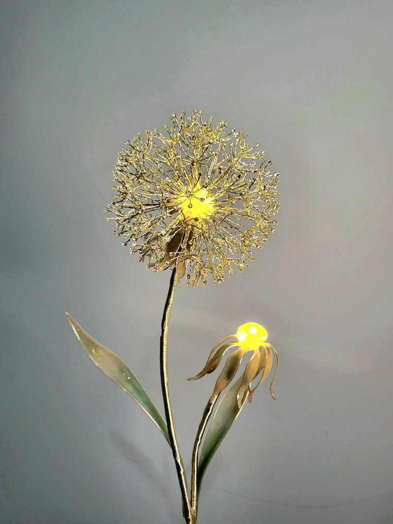 蒲公英•沾浸藝術花燈【閒逛花間系列】。小夜燈。生日禮物 - 燈具/燈飾 - 樹脂 