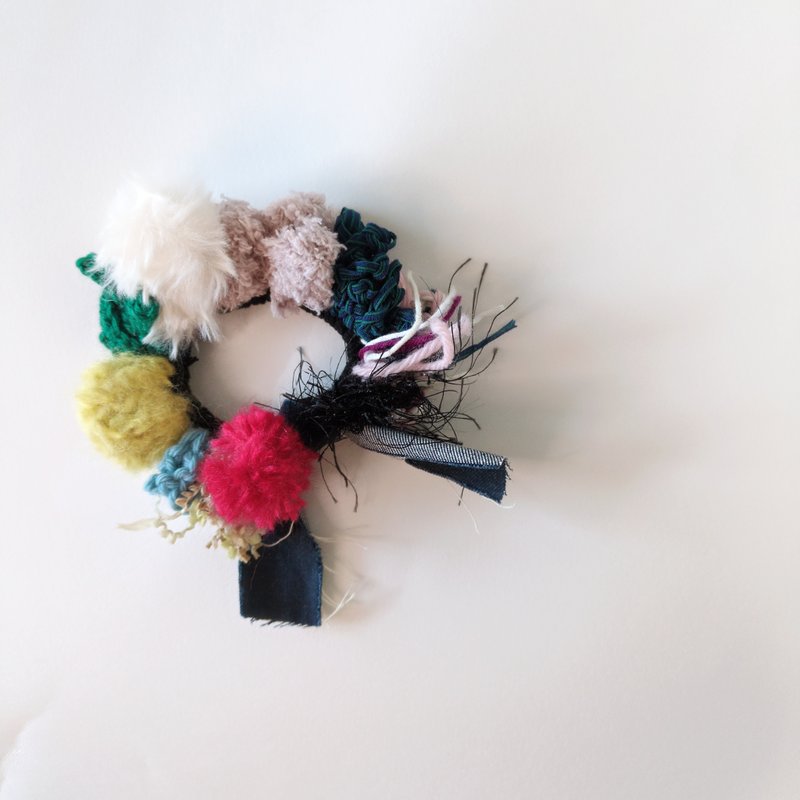 【Pinkoi Exclusive】 Only one handmade scrunchie in the world-asobi ito no shushu - เครื่องประดับผม - วัสดุอื่นๆ 