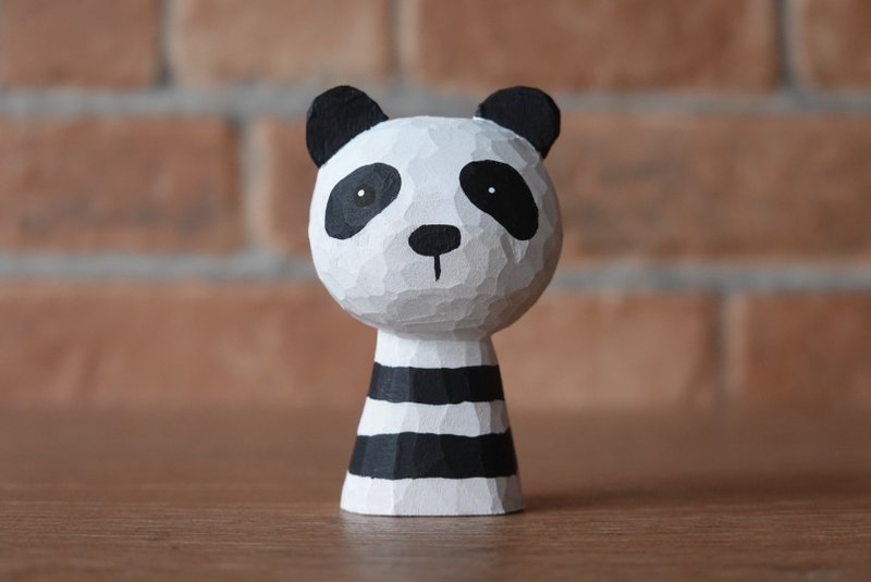Panda - 公仔/玩偶 - 木頭 白色