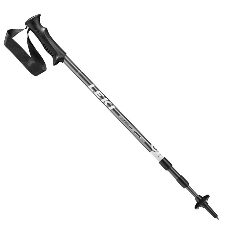 【LEKI】Eagle Rubber Grip Aluminum Alloy Shockless Rotary Trekking Poles - Camping Gear & Picnic Sets - Aluminum Alloy Gray