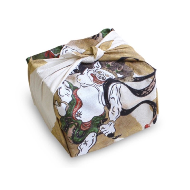 京都風呂敷包巾-二巾-風神雷神 - 手帕 - 棉．麻 