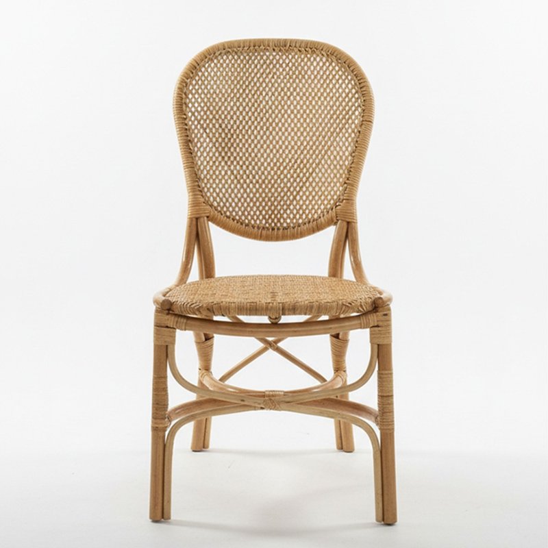 圓背藤編餐椅 - 椅子/沙發 - 其他材質 黃色