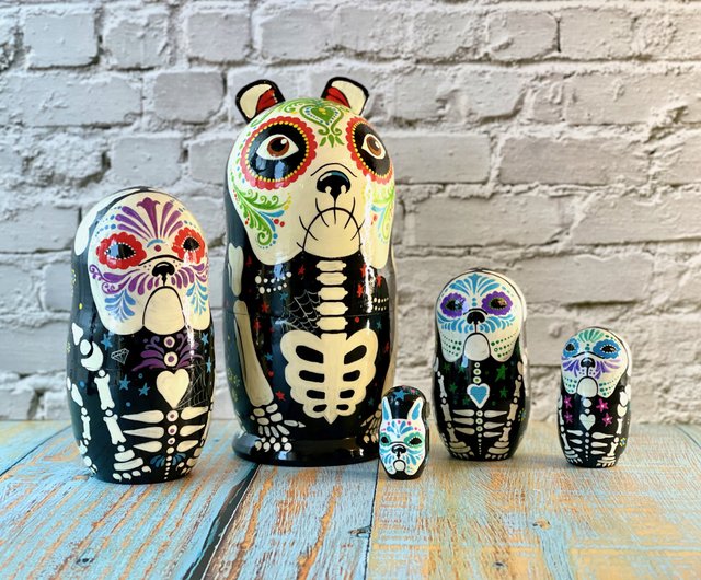 Skull russian hot sale dolls