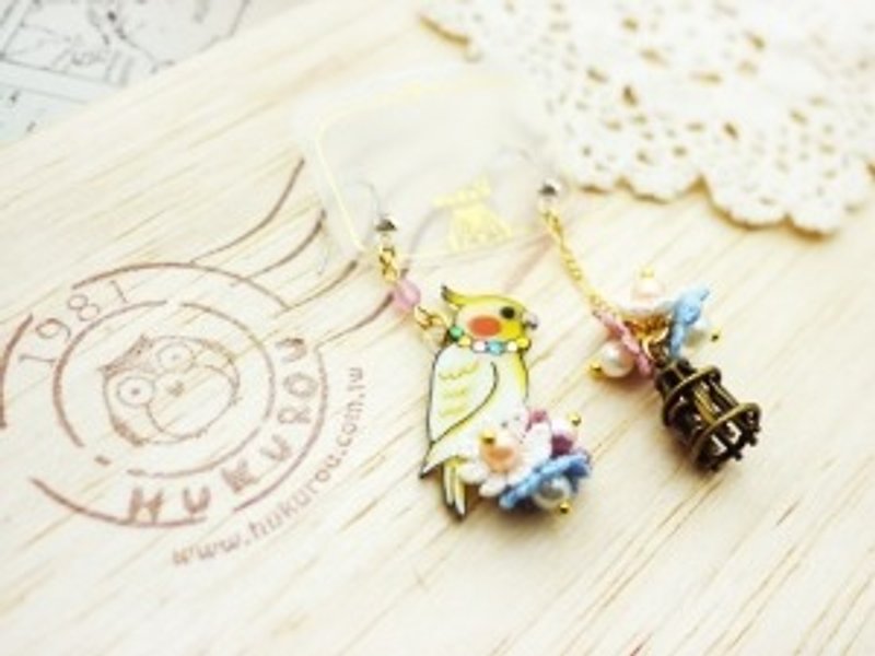 §HUKUROU§ sun bird lace flower group earrings - Earrings & Clip-ons - Plastic 