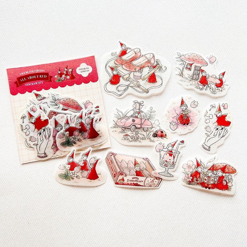 【All About Red】Sticker set - Stickers - Paper 