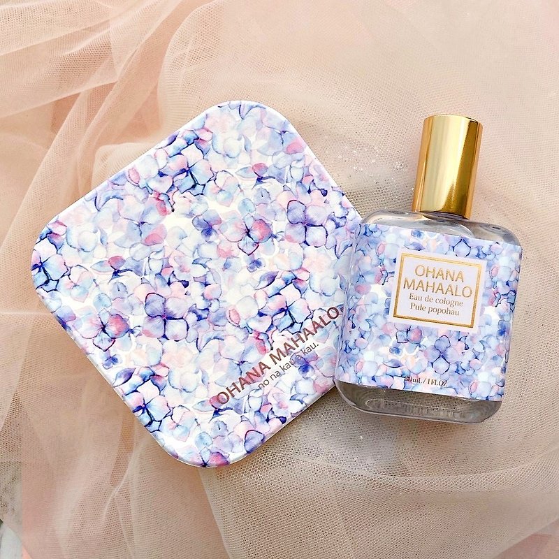 OHANA MAHAALO Hydrangea Wish Perfume Ceramic Coaster Set - น้ำหอม - วัสดุอื่นๆ 