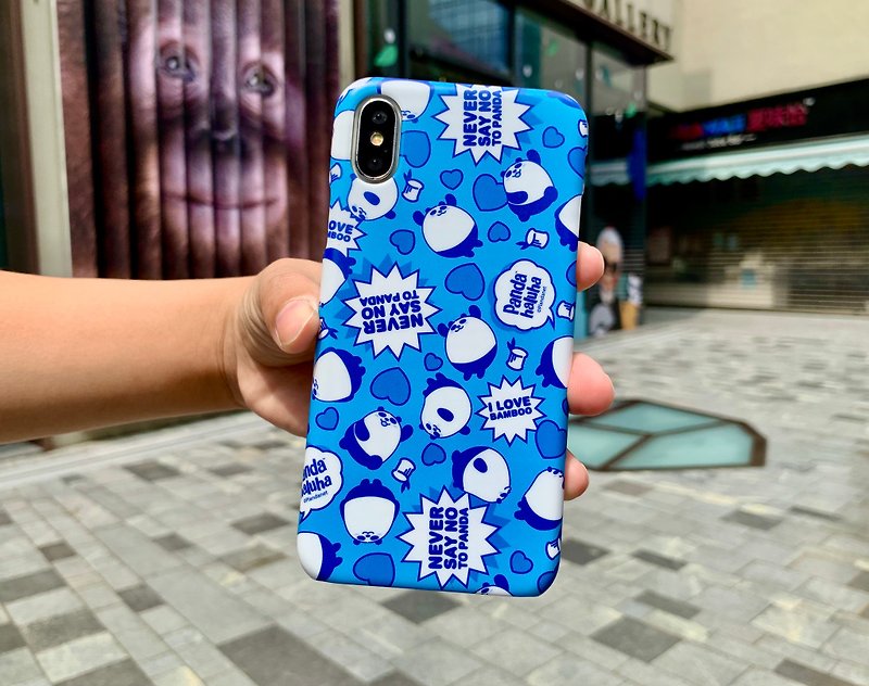 iPhone XS/X Blue Panda Pandahaluha Frosted Lightweight Mobile Phone Case Mobile Phone Case Gift