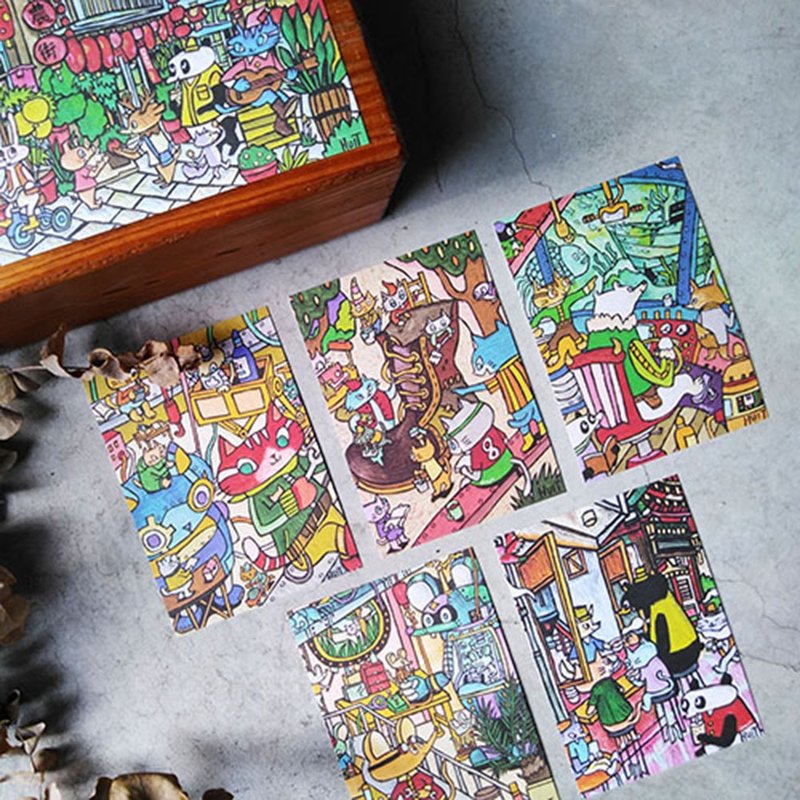 | HUIT Solo Show 藝術家系列 | 厚磅明信片/共6款 - 卡片/明信片 - 紙 多色