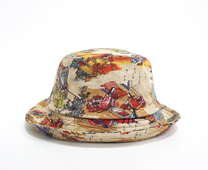 Classic fisherman hat // Edo Ukiyoe // #日本布#街文青#遮阳#礼物 - Hats & Caps - Cotton & Hemp Multicolor