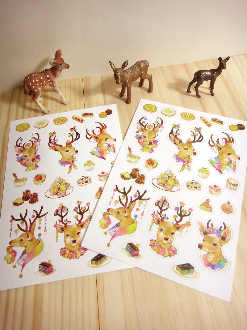 Deer Deer Sticker + Postcard Set - Cards & Postcards - Paper Multicolor
