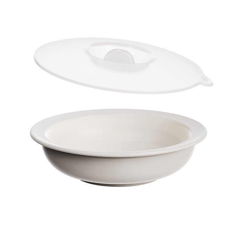 【Mini Mori Live】Tasty Cat Bowl/ Fresh Bowl Set/ Preserve Fresh, Heating, Ant-proof and Spill-proof - Pet Bowls - Porcelain White