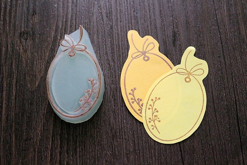 Apu handmade chapter practical oval fruit branch tag stamp hand account stamp - ตราปั๊ม/สแตมป์/หมึก - ยาง 