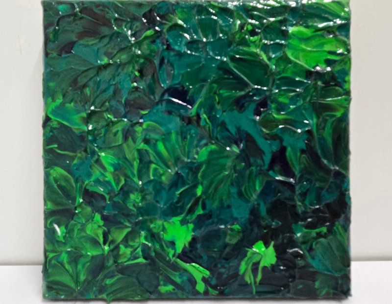 【Lucky Love】手作療癒壓克力畫/丙烯抽象藝術畫/心靈能量/送禮 - 擺飾/家飾品 - 壓克力 