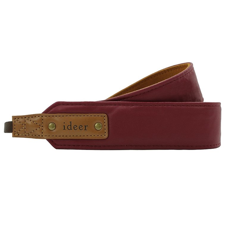 【Seasonal Special】Customized Gift Alex Burgundy Leather Pattern Camera Strap (Thick) Exchange Gift