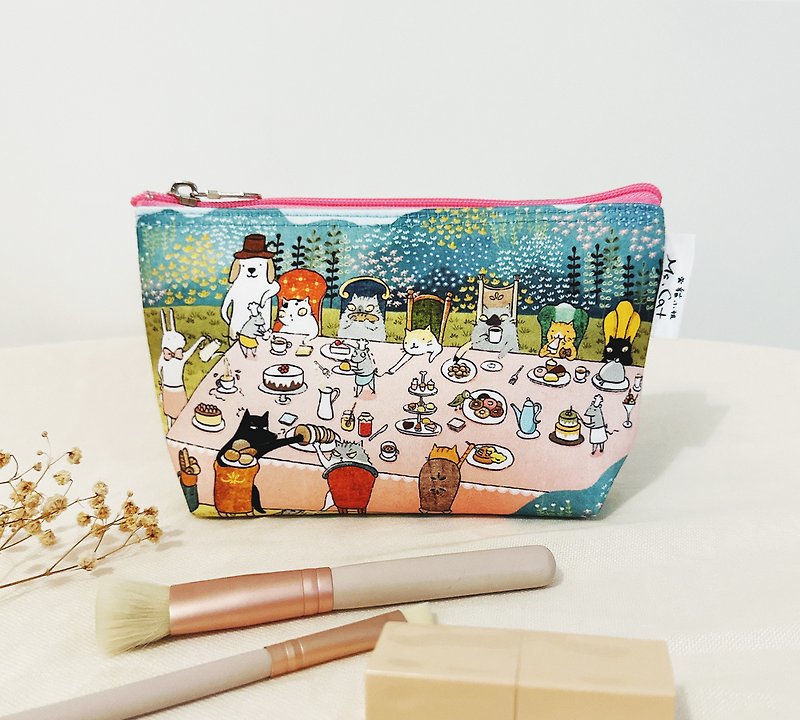 Sunny Bag x Ms.Cat-Cosmetic Bag-Wonderland - Toiletry Bags & Pouches - Other Materials Pink