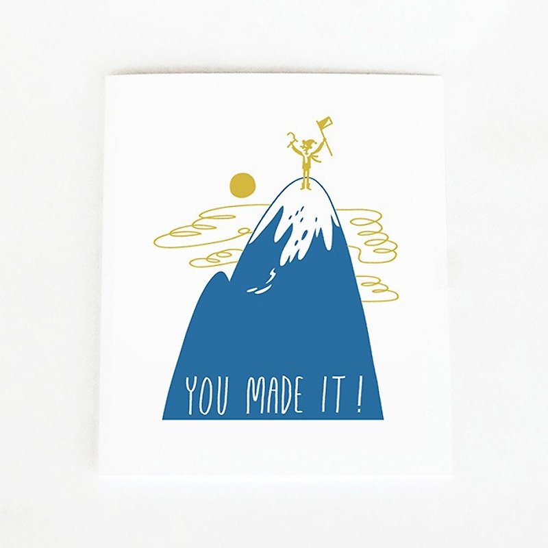 Forest & Waves thank you card/you did it - การ์ด/โปสการ์ด - กระดาษ สีน้ำเงิน