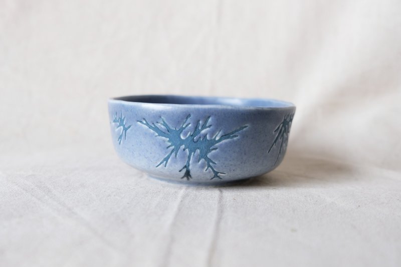 雷雨夜 藍綠 - 生活食器 碗 陶碗 情人節 - 碗 - 陶 藍色