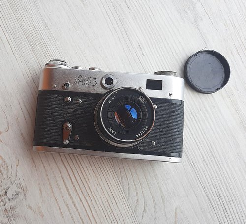 FED 3 ソビエト レンジファインダー 写真カメラ ヴィンテージブラウン