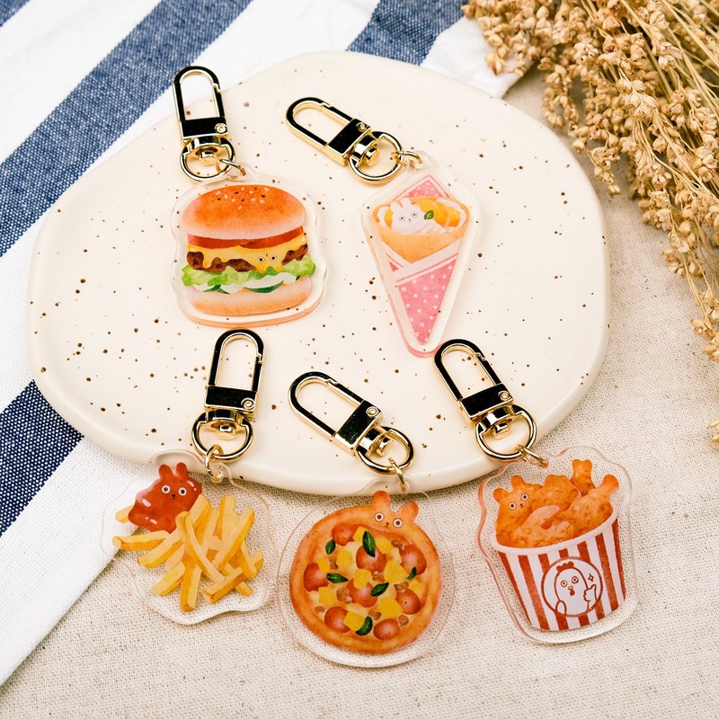 Acrylic pendant/key chain-Rabbit food-Fast food/Ice product series - ที่ห้อยกุญแจ - อะคริลิค สีใส