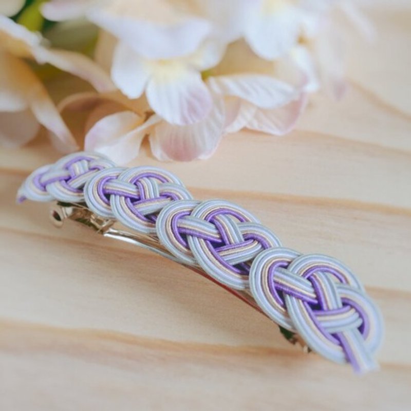 Violet [Kiriko] Mizuhiki Violet Nuance Color Hair Ornament - Hair Accessories - Other Materials Multicolor