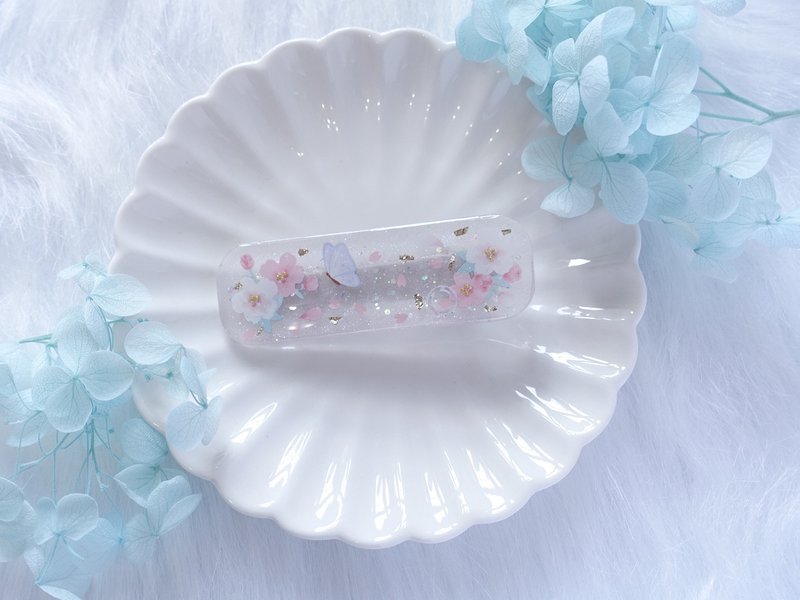 原創春日 乾燥花髮夾 滴膠 樹脂 Resin Hair Clip 僅此一件 - 髮夾/髮圈 - 其他材質 